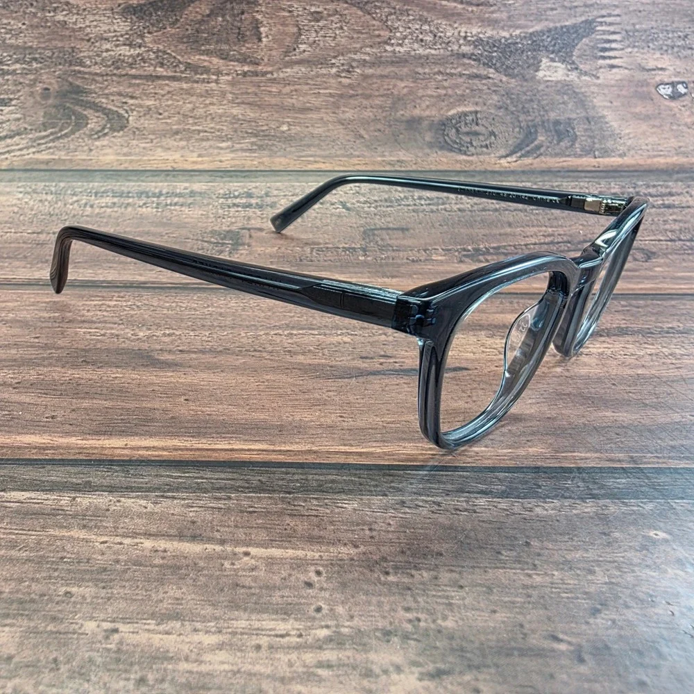 Warby Parker Turner Eyeglasses‎ Carbon Grey Black Frames 48-20-142 W 370